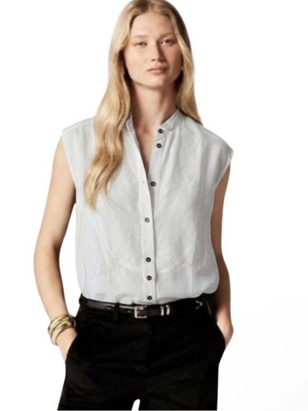 NWT J Crew Jules Sleeveless Tuxedo Top